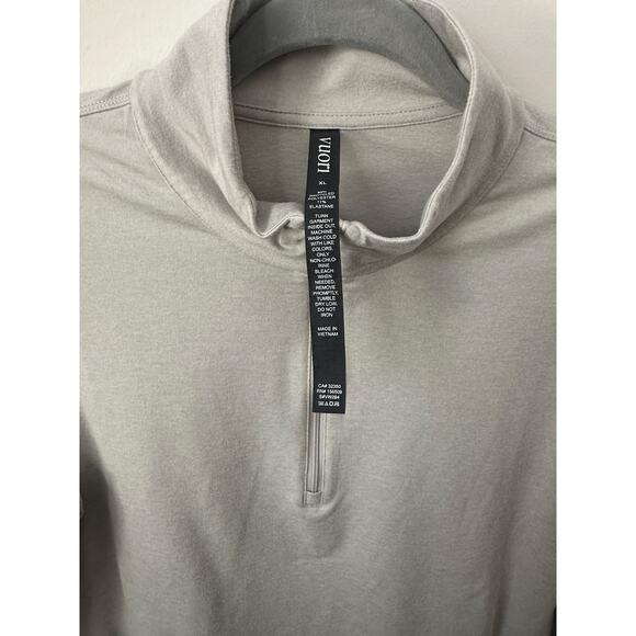 Vuori Women's Essential Half Zip Cream/Bone XL - Picture 2 of 6